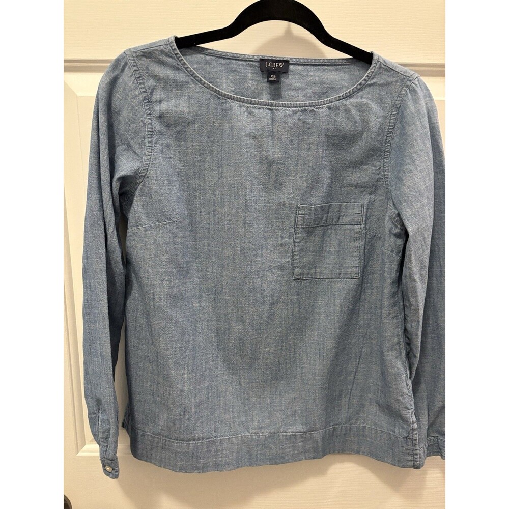 J Crew Lightweight Denim XS Blouse EUC